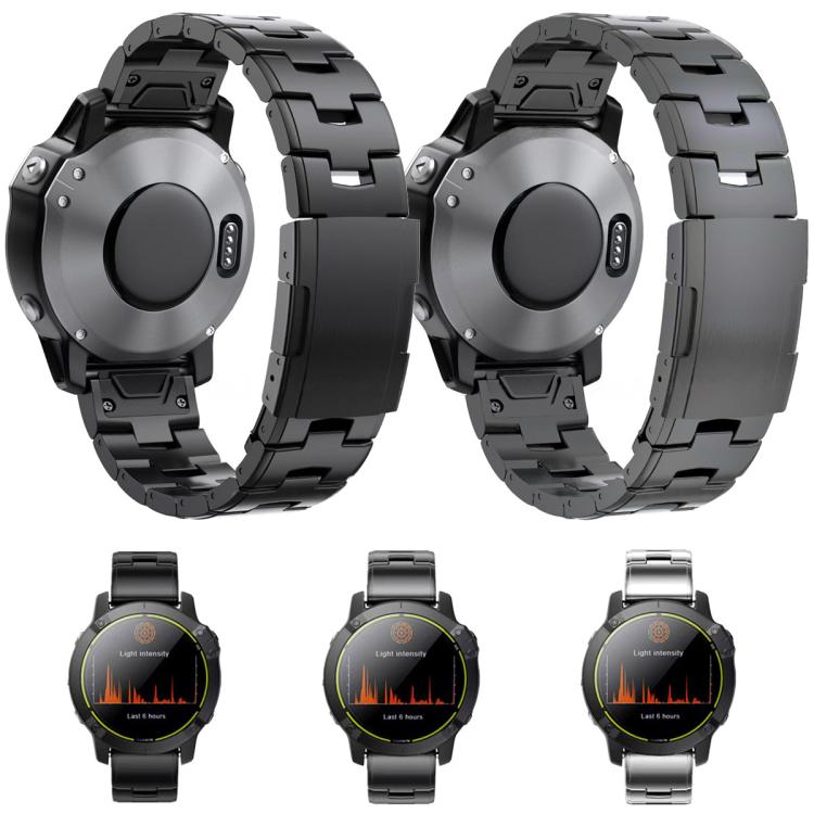 For Garmin Watch 26mm Oracle Titanium Alloy Watch Band(Grey) by bashfashion