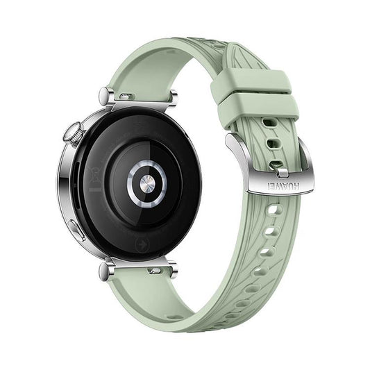 Kalebol 18mm Universal Textured Silicone Silver Buckle Strap(Green Grass) by Kalebol