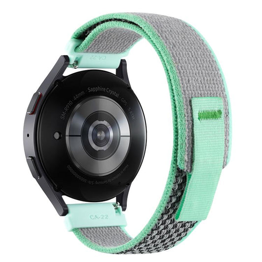 Kalebol 20mm Universal Nylon Loop Fastener Watch Band(Green Grey) by Kalebol