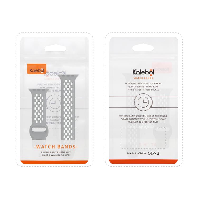 For Apple Watch 42mm / 41mm / 40mm / 38mm Kalebol Mesh Reverse Buckle Silicone Strap(Midnight Blue) by Kalebol