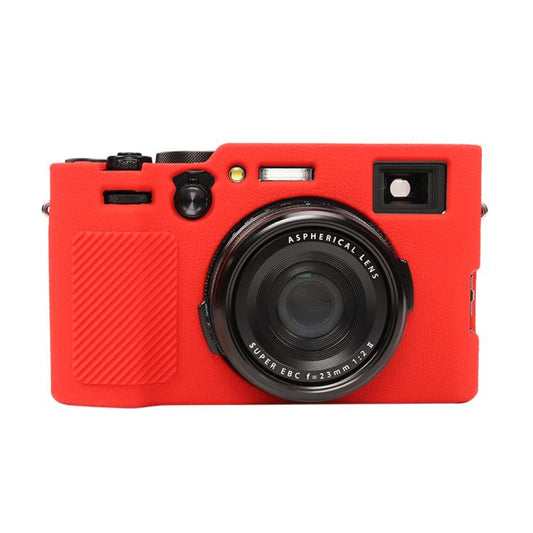 For FUJIFILM X100VI Litchi Texture Soft Silicone Protective Case(Red) by bashfashion