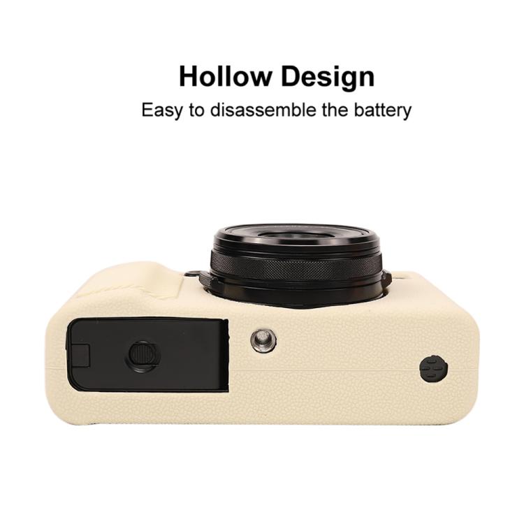 For FUJIFILM X100VI Litchi Texture Soft Silicone Protective Case(White) by bashfashion