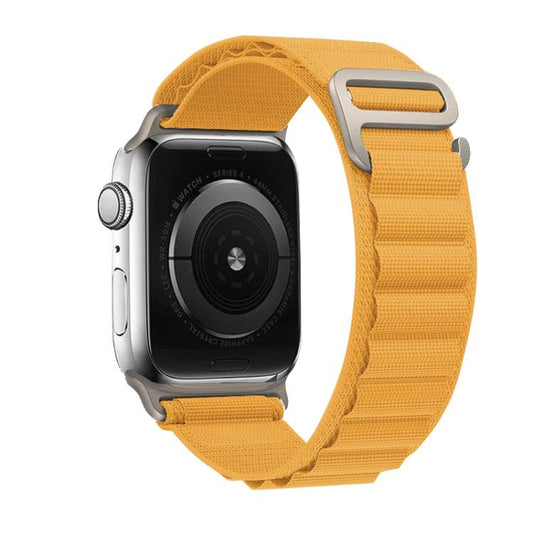For Apple Watch 42mm / 41mm / 40mm / 38mm Kalebol Aline Nylon Loop Watch Band(Yellow) by Kalebol