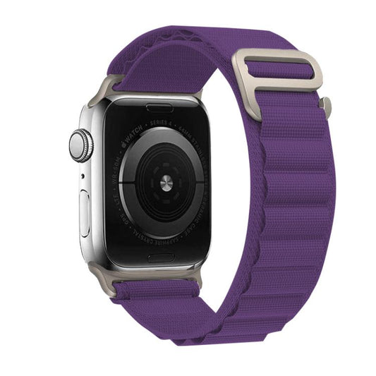 For Apple Watch 42mm / 41mm / 40mm / 38mm Kalebol Aline Nylon Loop Watch Band(Dark Purple) by Kalebol