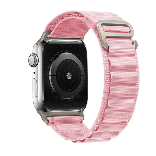 For Apple Watch 42mm / 41mm / 40mm / 38mm Kalebol Aline Nylon Loop Watch Band(Pink) by Kalebol