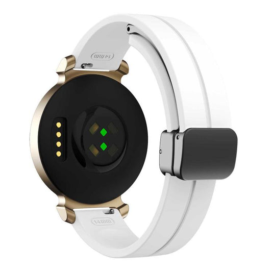 For Garmin Lily 2 14mm Kalebol Magnetic Buckle Silicone Strap(White) by Kalebol