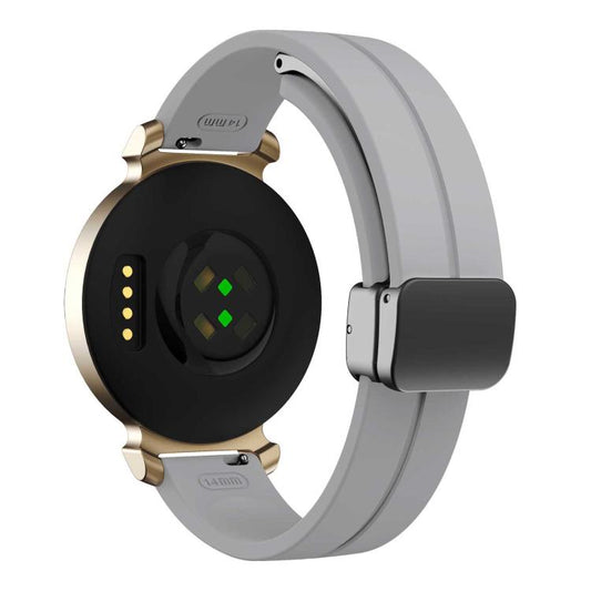 For Garmin Lily 2 14mm Kalebol Magnetic Buckle Silicone Strap(Light Grey) by Kalebol