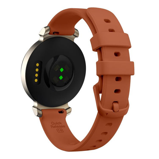 For Garmin Lily 2 14mm Kalebol Pin Buckle Silicone Strap(Mocha Brown) by Kalebol