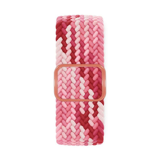 For Apple Watch 46mm / 49mm / 45mm / 44mm Kalebol Eight Buckle Nylon Braided Watch Band(Strawberry Red) by Kalebol