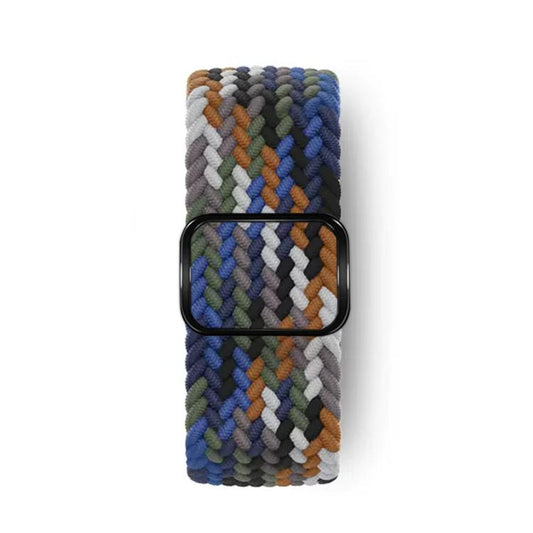 For Apple Watch 46mm / 49mm / 45mm / 44mm Kalebol Eight Buckle Nylon Braided Watch Band(Denim Colorful) by Kalebol
