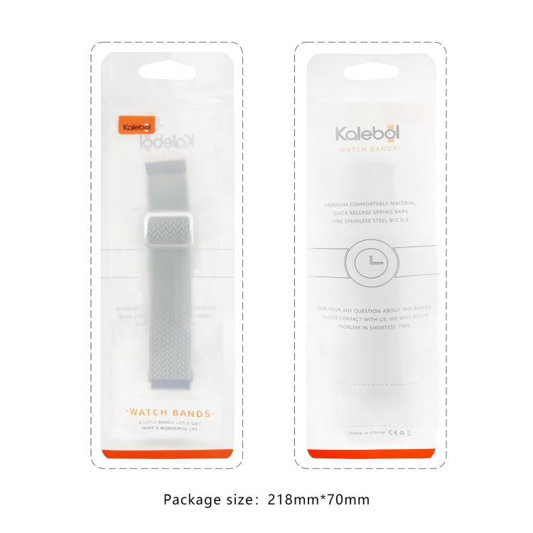 For Apple Watch 46mm / 49mm / 45mm / 44mm Kalebol Eight Buckle Nylon Braided Watch Band(Dark Green) by Kalebol