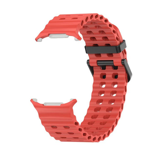 For Samsung Galaxy Watch Ultra 47mm / Ultra 2025 Kalebol Porous Breathable Silicone Watch Band(Red) by Kalebol