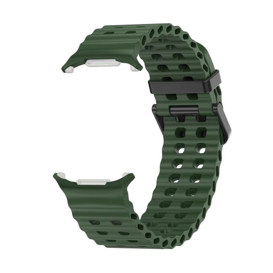 For Samsung Galaxy Watch Ultra 47mm / Ultra 2025 Kalebol Porous Breathable Silicone Watch Band(Green) by Kalebol