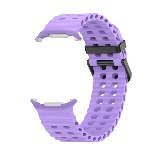For Samsung Galaxy Watch Ultra 47mm / Ultra 2025 Kalebol Porous Breathable Silicone Watch Band(Lilac) by Kalebol