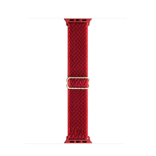 For Apple Watch 42mm / 41mm / 40mm / 38mm Kalebol Eight Buckle Wavy Braided Nylon Watch Band(Red) by Kalebol
