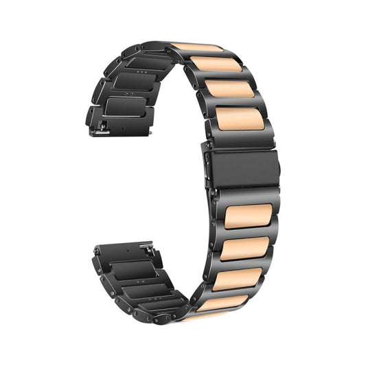 Kalebol 22mm Tooling Metal Zinc Alloy Watch Band(Black Rose Gold) by Kalebol