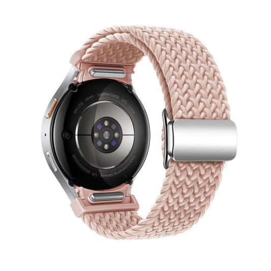 For Samsung Galaxy Watch 5 Pro / 6 / 7 Kalebol Button Braided Loop Magnetic Buckle Watch Band(Pink Sand) by Kalebol
