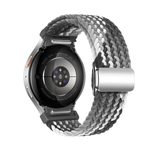 For Samsung Galaxy Watch 5 Pro / 6 / 7 Kalebol Button Braided Loop Magnetic Buckle Watch Band(Dark Chocolate) by Kalebol