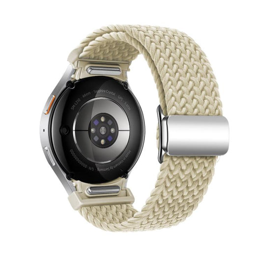 For Samsung Galaxy Watch 5 Pro / 6 / 7 Kalebol Button Braided Loop Magnetic Buckle Watch Band(Starlight) by Kalebol