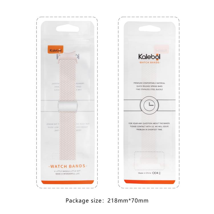 For Samsung Galaxy Watch 5 Pro / 6 / 7 Kalebol Button Braided Loop Magnetic Buckle Watch Band(Brown) by Kalebol