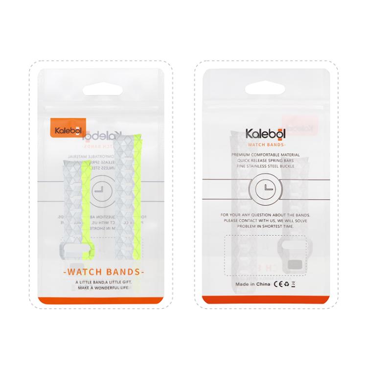 For Samsung Galaxy Watch 4 / 5 / 6 Kalebol Football Pattern Reverse Buckle Silicone Strap(Space Grey) by Kalebol