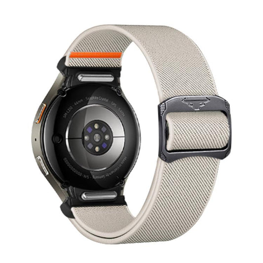 For Samsung Galaxy Watch 5 Pro / 6 / 7 Kalebol Button Elastic Nylon Watch Band(Starlight) by Kalebol