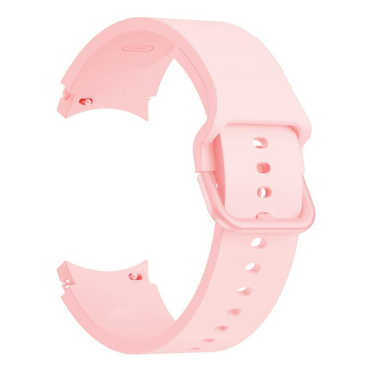 For Samsung Galaxy Watch 7 / 6 / 5 / 4 Kalebol Metal Pin Buckle Silicone Watch Band(Light Pink) by Kalebol