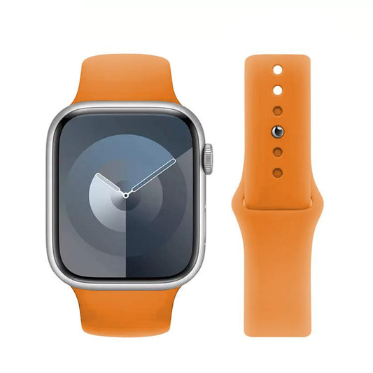 For Apple Watch 42mm / 41mm / 40mm / 38mm Kalebol Reverse Buckle Silicone Watch Band(Orange) by Kalebol