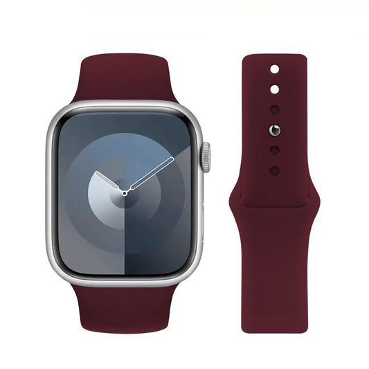 For Apple Watch 42mm / 41mm / 40mm / 38mm Kalebol Reverse Buckle Silicone Watch Band(Wine Red) by Kalebol