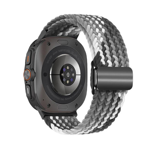 For Samsung Galaxy Watch Ultra 47mm / Ultra 2025 Kalebol Braided Loop Magnetic Black Buckle Watch Band(Dark Chocolate) by Kalebol