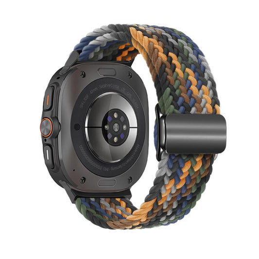 For Samsung Galaxy Watch Ultra 47mm / Ultra 2025 Kalebol Braided Loop Magnetic Black Buckle Watch Band(Camouflage) by Kalebol