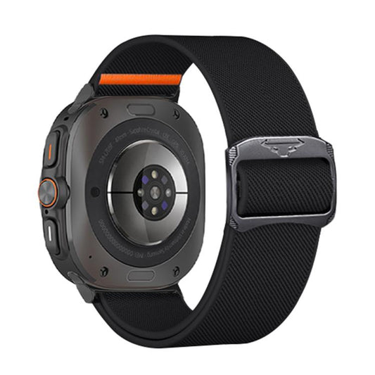 For Samsung Galaxy Watch Ultra 47mm / Ultra 2025 Kalebol Elastic Nylon Watch Band(Black) by Kalebol