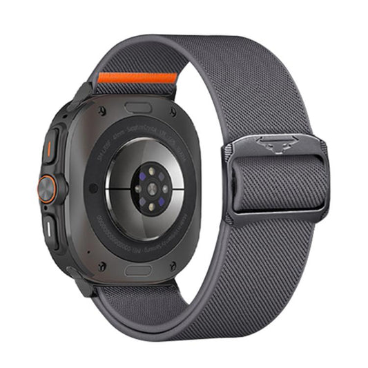 For Samsung Galaxy Watch Ultra 47mm / Ultra 2025 Kalebol Elastic Nylon Watch Band(Dark Grey) by Kalebol