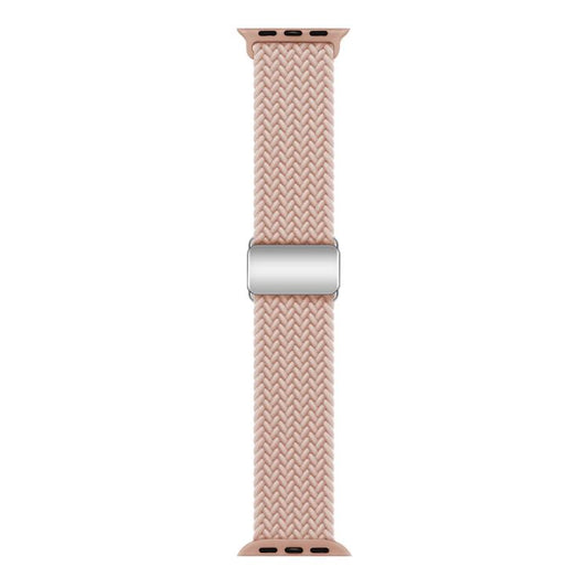 For Apple Watch 46mm / 49mm / 45mm / 44mm Kalebol Nylon Loop Magnetic Buckle Watch Band(Pink Sand) by Kalebol