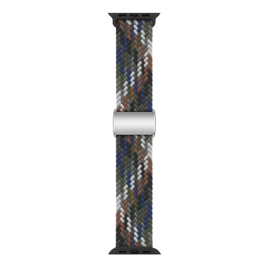 For Apple Watch 46mm / 49mm / 45mm / 44mm Kalebol Nylon Loop Magnetic Buckle Watch Band(Cowboy Colorful 2) by Kalebol