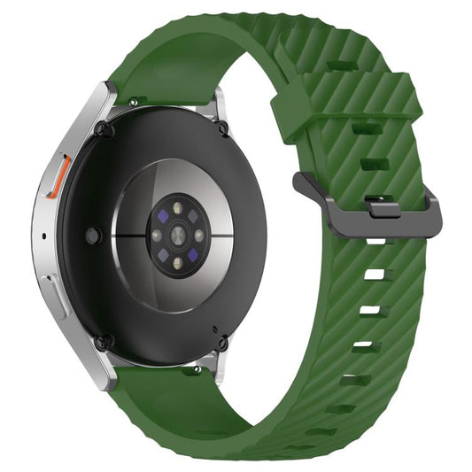 20mm Kalebol Steel Buckle Spruce Silicone Watch Band(Army Green) by Kalebol