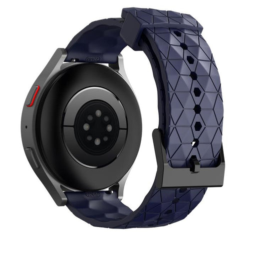 20mm Kalebol Football Pattern Solid Color Silicone Strap(Navy Blue) by Kalebol