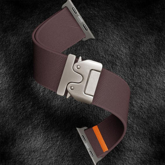 For Apple Watch 42mm / 41mm / 40mm / 38mm Kalebol Parachute Buckle Elastic Nylon Watch Band(Smoky Purple) by Kalebol