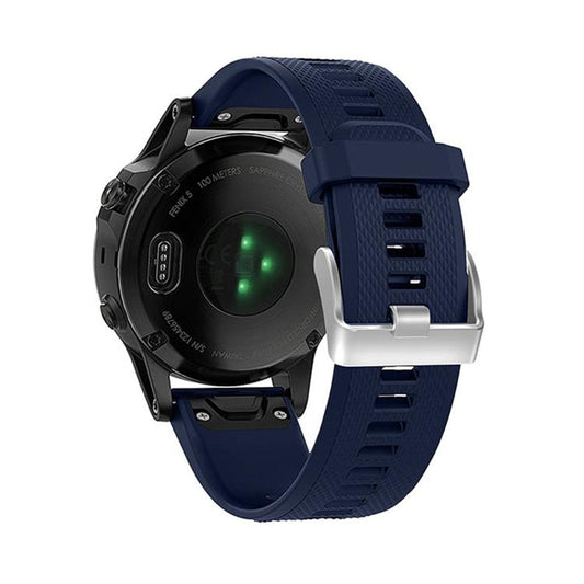 For Garmin QuickFit Kalebol 22mm Rhombus Texture Silicone Watch Band(Midnight Blue) by Kalebol