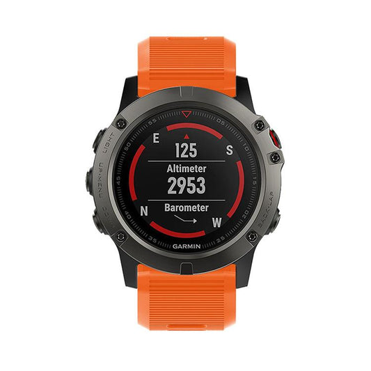 For Garmin QuickFit Kalebol 26mm Rhombus Texture Silicone Watch Band(Orange) by Kalebol