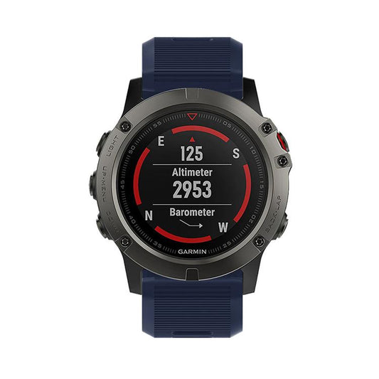 For Garmin QuickFit Kalebol 26mm Rhombus Texture Silicone Watch Band(Midnight Blue) by Kalebol