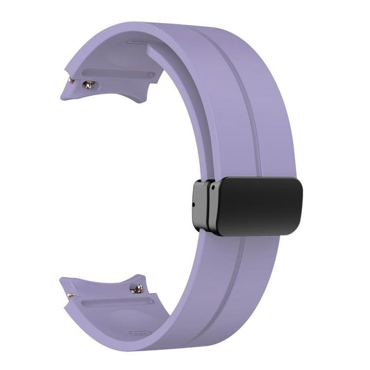 For Samsung Galaxy Watch7 / 6 / 5 Kalebol Concave Folding Magnetic Buckle Silicone Strap(Purple) by Kalebol