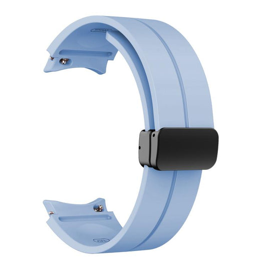 For Samsung Galaxy Watch7 / 6 / 5 Kalebol Concave Folding Magnetic Buckle Silicone Strap(Light Purple) by Kalebol