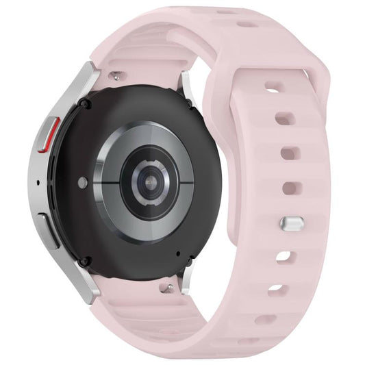 For Samsung Galaxy Watch7 / 6 / 5 Kalebol Reverse Buckle Wave Pattern Silicone Strap(Pink) by Kalebol