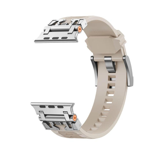 For Apple Watch 46mm / 49mm / 45mm / 44mm Kalebol Armor TPU Watch Band(Silver Starlight) by Kalebol