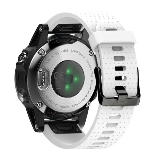 For Garmin QuickFit 20mm Kalebol Dot Texture Silicone Watch Band(White) by Kalebol