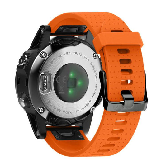 For Garmin QuickFit 20mm Kalebol Dot Texture Silicone Watch Band(Orange) by Kalebol