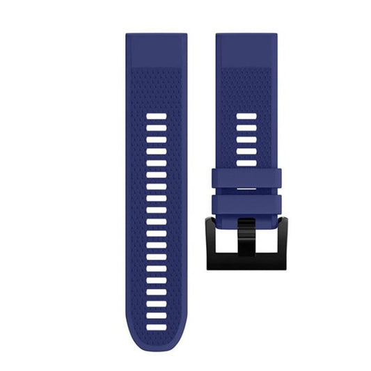 For Garmin QuickFit 26mm Kalebol Triangle Texture Silicone Watch Band(Dark Blue) by Kalebol