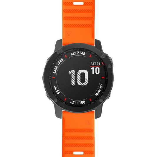 For Garmin QuickFit 22mm Kalebol Concave Texture Silicone Watch Band(Orange) by Kalebol