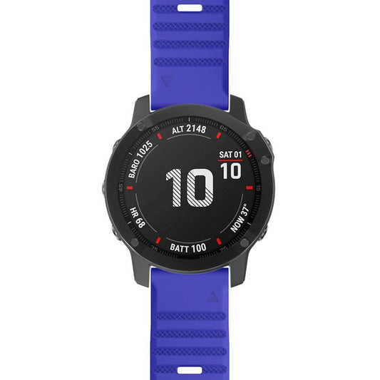 For Garmin QuickFit 26mm Kalebol Concave Texture Silicone Watch Band(Royal Blue) by Kalebol